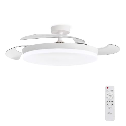 3NOD CONCEPT OVA Ventilador de Techo con Luz, Blanco