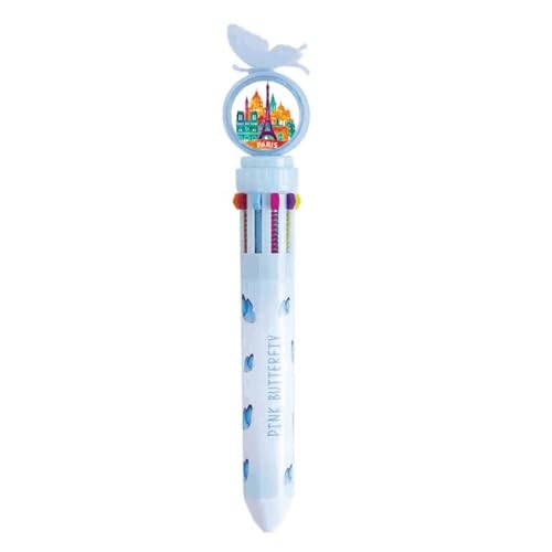 Stylo rétractable multicolore Tour Eiffel France papeterie fournitures scolaires