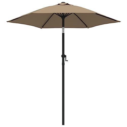 Parasol de jardin inclinable 200x224 cm avec mât aluminium pour table et balcon