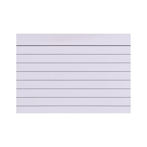Idena 90279 - Karteikarten DIN A7, 500 Stück liniert, Lernkarten aus 180 g/m² FSC-Mix Papier in Weiß, für Schule und Büro