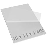 Placa de aluminio 6061 T651 de 10 x 14 x 1/4 de pulgada de grosor cubierta con película protectora, placa de metal de aluminio de 6 mm para uso industrial