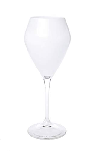 Exclusive Discount 70% Price  Colored V-shaped Water Glasses with Clear Stem-Set of 6-Fills 15 ounces (white)