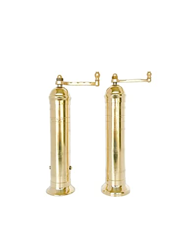 The Original European Salt And Pepper Mill 9” Brass Salt Mill #TOP5
