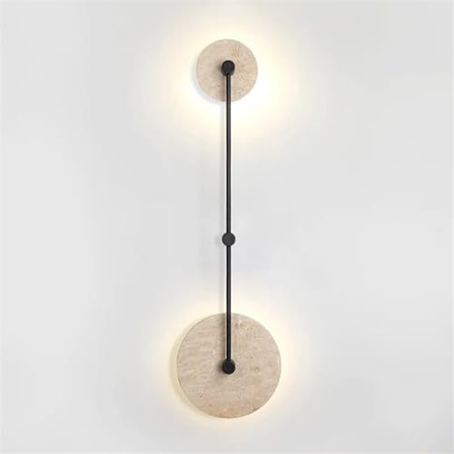 Lámpara de pared de piedra natural para decoración de dormitorio vintage LED