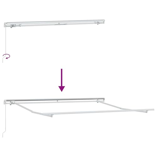 Auvent rétractable sable en tissu de qualité supérieure 2.5x2m - 4