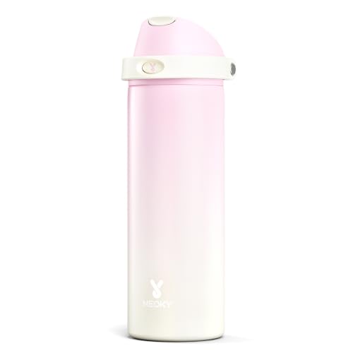 Image of Meoky 24 oz Insulated Stainless Steel Water Bottle with Straw for Travel