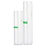 Diboniur Sacs Sous Vide Alimentaire, 2 Rouleaux 28|20 ×500cm Rouleau Sous Vide Alimentaire, Sac de Congelation Sous Vide pour la Conservation des Aliments et la Cuisson, Sans BPA, Compatible