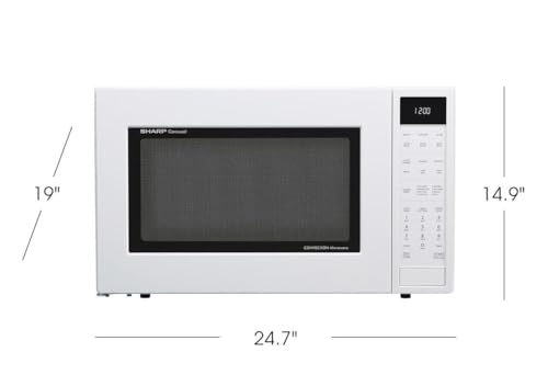 Sharp SMC1585BW 1.5 cu. ft. Microwave Oven with Convection Cooking, Auto Defrost in White