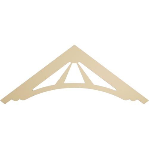 72"W x 27"H x 1 1/2"P (9/12) Pitch Stanford Signature Urethane Gable Pediment, Primed Tan