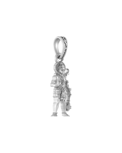 Pendentif Dieu Hanuman en argent sterling 925 ciselé main petit modèle - 2