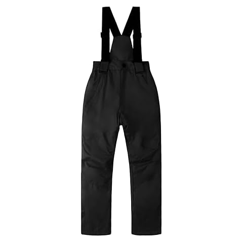 Mokitoni Boys Ski Bibs Snow Pants Snowboarding Warm Size 10 11 Overall Waterproof Size 10 11 Black Cover