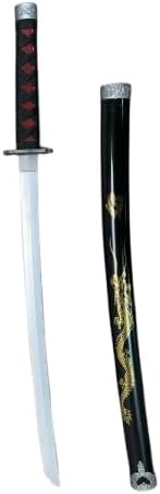 Espada tradicional japonesa de espuma samurái Katana impresa dragón dorado en vaina