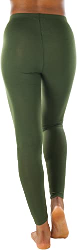 Image of ToBeInStyle Women's Skinny Fit Cotton Full Length Leggings Tights - Regular and Plus Sizes