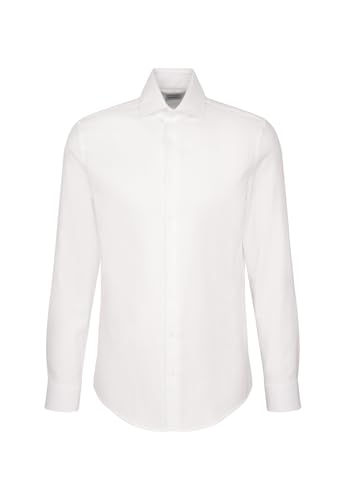 Chemise à manches longues de qualité supérieure Seidensticker coupe ajustée blanche