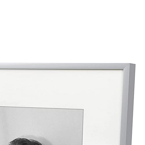 Golden State Art, 12X12 Aluminum Photo Frame With Ivory Mat For 8X8 Pictures - Sawtooth Hangers, Spring Clips - Wall Mounting - Real Glass - Metal Frame (Silver, 1-Pack) #TOP7