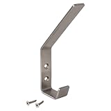 5 Stück - Gedotec Moderner Design Einzelhaken aus Edelstahl - Garderobenhalter zum Schrauben an die Wand oder ins Holz an der Flur-Garderobe - Diele uvm.
