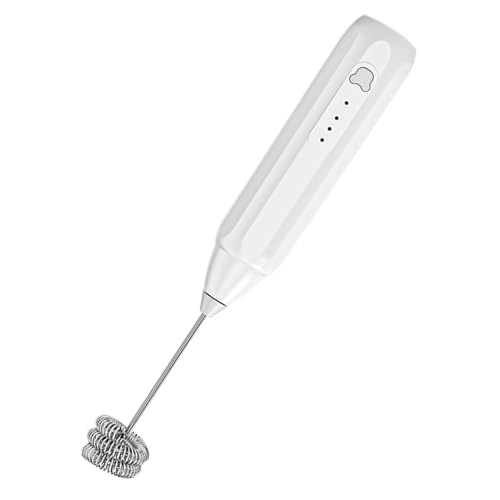 Espumador de leche | Espumador de leche recargable de 22,5 cm | Mezclador ajustable de acero inoxidable de 3 velocidades | Mezclador eléctrico portátil para capuchino, latte, , chocolate y