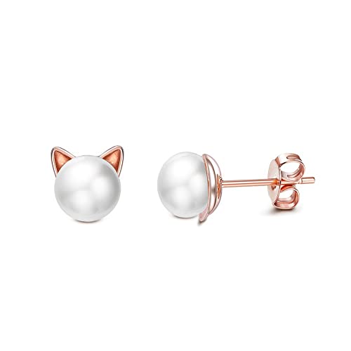 Boucles d'oreilles chat exquises pour en finir avec les allergies aux oreilles