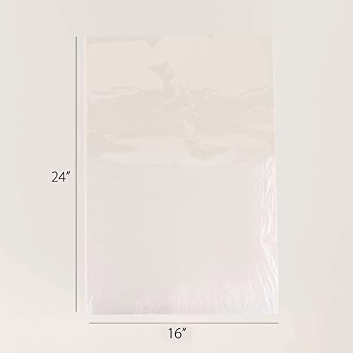 Image of Purple Q Crafts Shrink Wrap Basket Bags For Gift Baskets Clear Cellophane PVC Shrink Bags 16 inchx 24 inch (10 Pack)