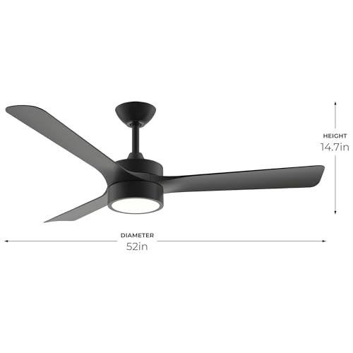 Progress Lighting Axion II 52 in. 3-Blade Modern LED Ceiling Fan by Progress Lighting - Used condition - Image 8