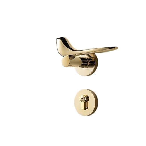 Serrure de porte dorée de style américain pour chambre à coucher - 2
