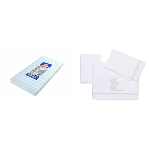Foppapedretti, poliuretano, Climatic Materasso 124 x 63 x 12 cm, Bianco & Dolcecuore Completo...