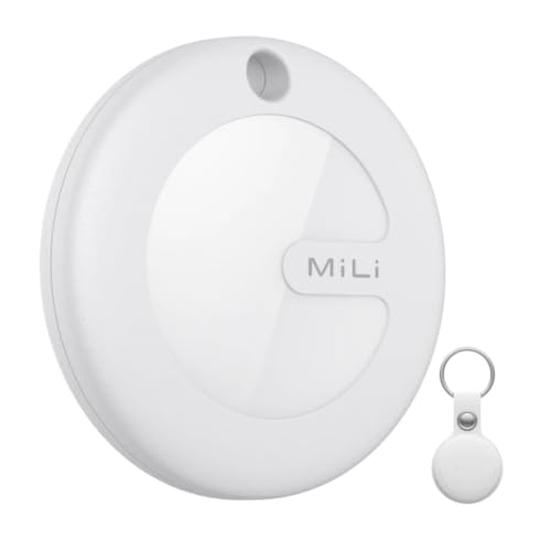 Elecbuzz, Mili MiTag Duo Item Finder, White, Compatible with Apple Find My and Android, IP67 Waterproof, 120dB Loud Alarm