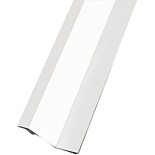 Amig - Tapajuntas para Suelo - 820 mm x 40 mm - Tira de Transición en Escalón y con Fijación Adhesiva - Cubrecantos Embellecedor para Uniones - Acero Inoxidable 18/8 Plateado Mate