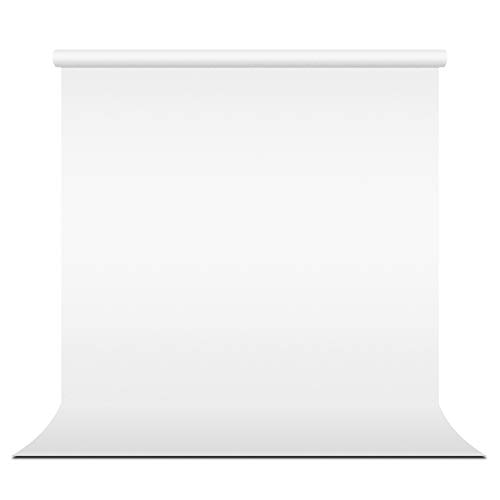 Julius Studio 5 ft.(W) X 10 ft.(H) White Photo Video Studio Soft Fabric Backdrop, Background Screen, Pure White Muslin, Photography Studio, JSAG522