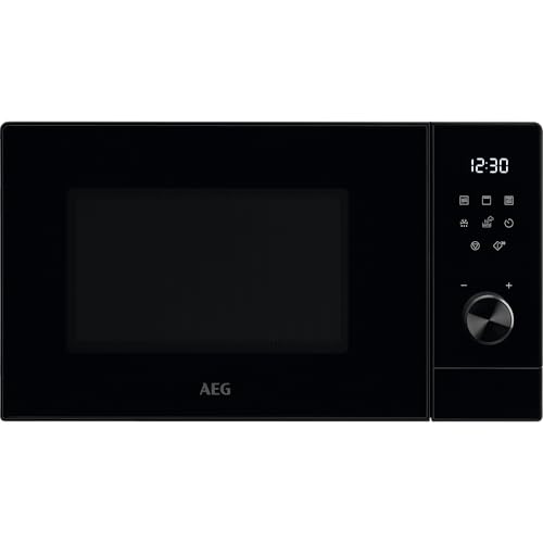 AEG Mikrowelle mit Grill MFB295DB freistehend 29L Touch-Bedienung Invertertechnologie AutoSteam-Dampffunktion Silent+ MultiStage Cooking 900W Mikrowellenleistung 1000W Quarzgrill Schwarz