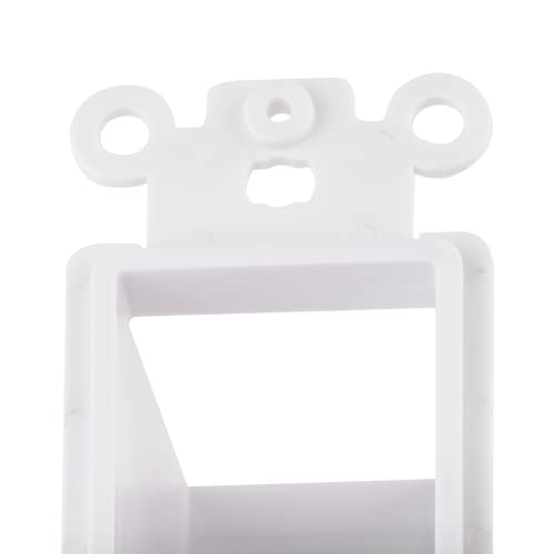 Baseport Recessed Cable Wall Plate For Behind Wall Cable Management - White Wall Plate Cable Pass Through With Low Voltage Mounting Bracket To Hide Tv Cords For Wall Mount Tv, Bottom Opening, 1 Pack #TOP7