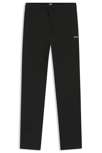 BOSS Hommes Waffle Pants Bas de Pyjama en Coton mélangé à Logo brodé
