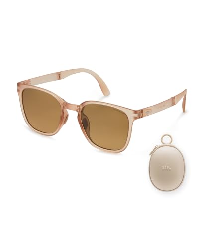 Image of BENEUNDER Polarized Sunglasses for Men Women, Ultra Lightweight Folding Sunglasses with Organizer