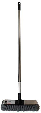 BrushmannSoft Sweeping Brush Stainless Steel with Telescopic Handle