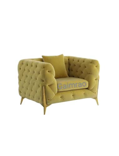 Image of Classic 3+1= 4 Seater with Footrest Seater Sofa Set Luxury Chesterfield Modern Fahionalable Sleeper Sofa for Living Room, Dining Room, (MAHEDI F)