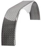 Premium 2-Pack Diamond Plate Aluminum Tandem Teardrop Fenders for Double Axle Trailer - 72”L x 10”W x 20”H | Heavy-Duty .063” Thick Aluminum for Superior Strength & Corrosion Resistance