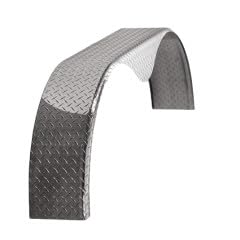 Premium 2-Pack Diamond Plate Aluminum Tandem Teardrop Fenders for Double Axle Trailer - 72”L x 9”W x 20”H | Heavy-Duty .063” Thick with Fender Backs for Superior Strength & Corrosion Resistance