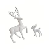 Obotsnoi お祝いトナカイ 卓上装飾 リアルな角付き クリスマス 鹿の置物 ワインキャビネット ホリデー センターピース クリスマストナカイの置物