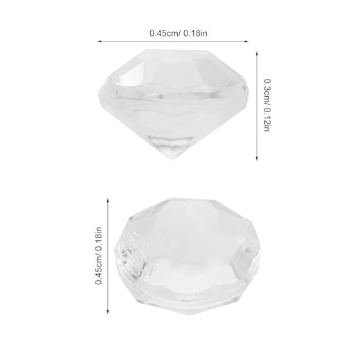 Gemas de imitación transparentes con fondo puntiagudo acrílico de alta refracción 3