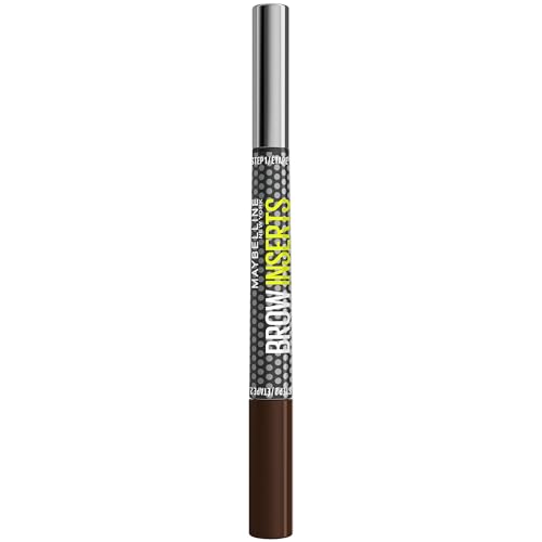Maybelline Eyebrow Pencil Brow Inserts 2-in-1 Pen Fiber Gel Deep Brown 5