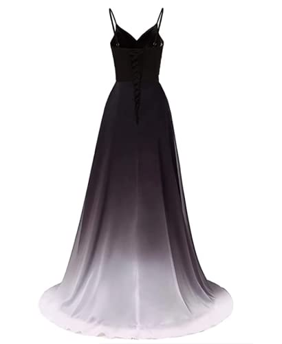 Gradient Long Prom Dresses for Women Ombre Evening Wedding Party Gowns Formal2