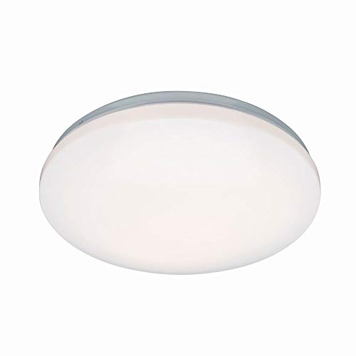 National Lighting BROCO Round 16W Gloss White Finish Warm White 3000K LED Energy Saving Bathroom Ceiling Light Bulkhead IP44 Rated
