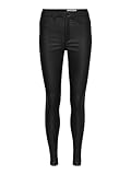 Noisy May Mujer NMCALLIE HW Skinny Coated Pants Noos Pantalón, Black, M/32