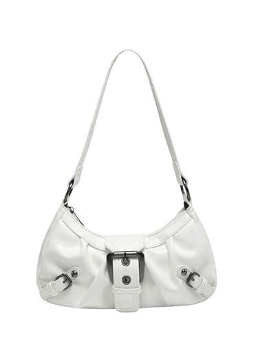 Verdusa Shoulder Bag for Women Y2k Purse Mini Purse Cute Purse Goth Punk Vintage Purse White One Size