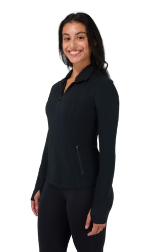 90 Degree By Reflex Full Zip Running Track Jacket Lightweight Athletic Slim Fit Jacket with Thumbholes - Image 3