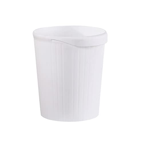 Corbeille bureau sans couvercle blanche 10L plastique compact