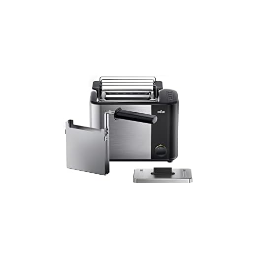 Braun HT5015BK Tostafette, Plástico, Acero Inoxidable, Arce/Negro