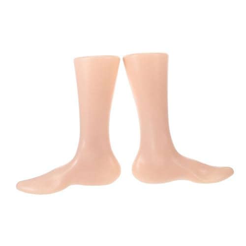 VILLCASE 2pcs Foot Mannequin for Display Plastic Foot Model Sock Display Stand Fake Feet for Shoes Mannequin Foot Display Retail Store Shoes Socks Showcase Model( Adult Male Style)