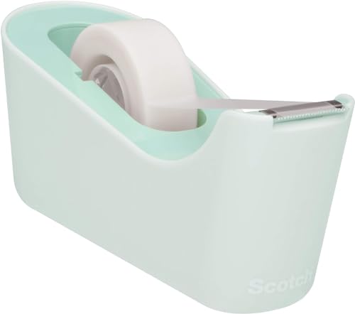 Scotch Dispensador de cinta , Verde Menta + Cinta invisible Scotch Magic, 19 mm × 33 m