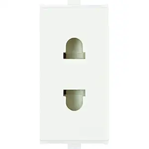 Anchor by Panasonic 65201 Penta Modular 1M 6 A Polycarbonate Uro 2 Pin Socket (White, Pack of 10)